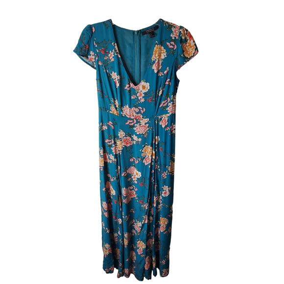 Forever 21 Floral Maxi Dress with Shorts, Size Small - Picture 1 of 6